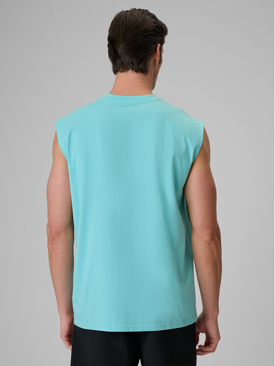 4F 4F Tank top FOB SUMMER Turkusowy Loose Fit