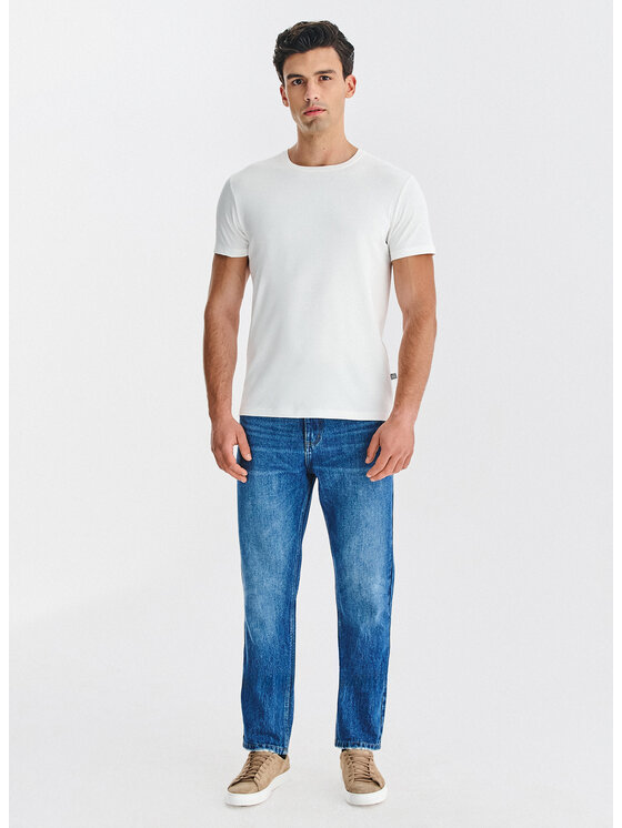 Pako Lorente Pako Lorente T-Shirt P000B-TT-005 Écru Regular Fit