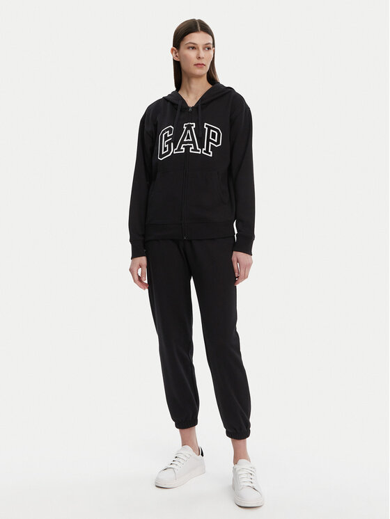 Gap Gap Majica dugih rukava 727433-04 Crna Relaxed Fit