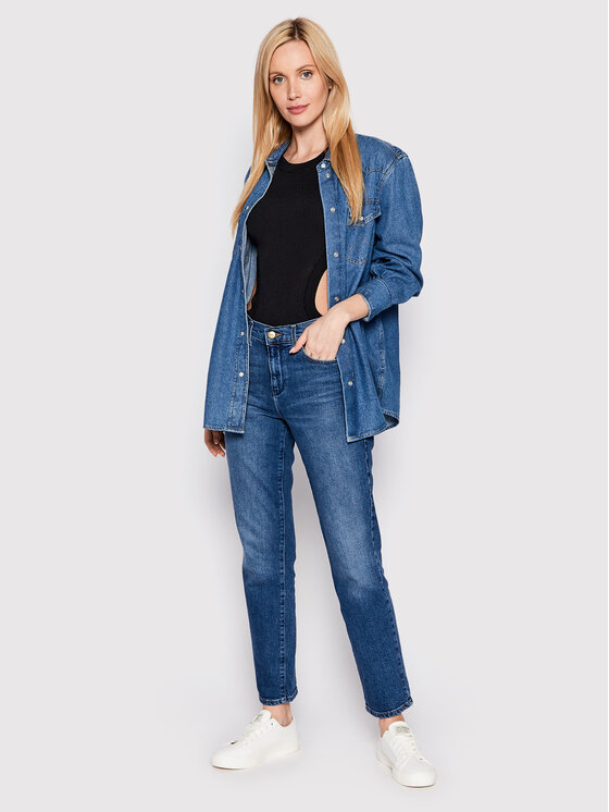 Wrangler Wrangler Jeansy Body Bespoke Airblue W26RJX386 112320017 Niebieski Straight Fit