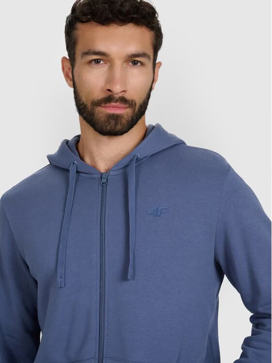 4F 4F Mikina 4FWMM00TSWSM1768-32S Modrá Regular Fit