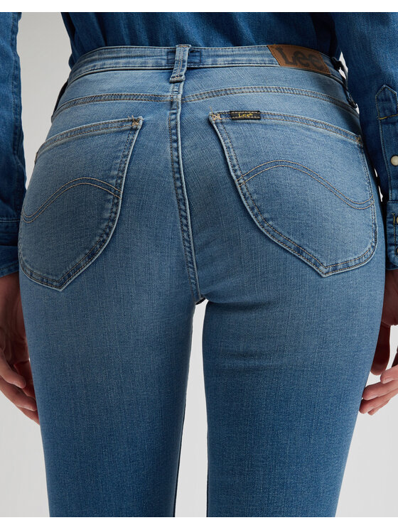 Lee Lee Jeansy SCARLETT HIGH Niebieski Skinny Fit