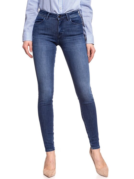 Wrangler Wrangler Jeansy SKINNY Niebieski Skinny Fit