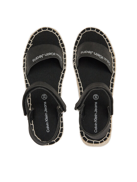 Calvin Klein Jeans Calvin Klein Jeans Εσπαντρίγιες Rope Wedge V3A7-80839-1708 S Μαύρο