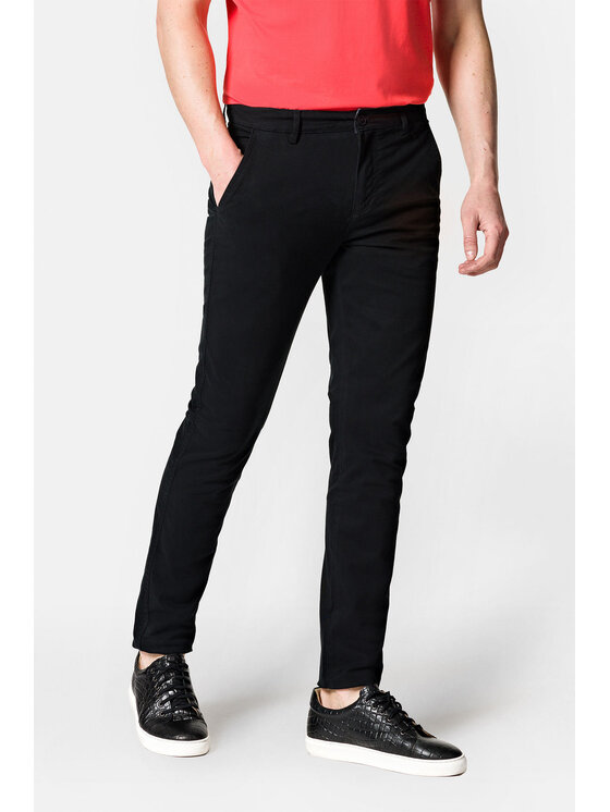 Lancerto Lancerto Chinosy Gareth SP082222000003 Czarny Slim Fit