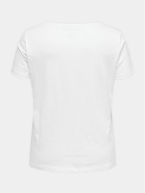 ONLY Carmakoma ONLY Carmakoma T-shirt 15285965 Bijela Regular Fit