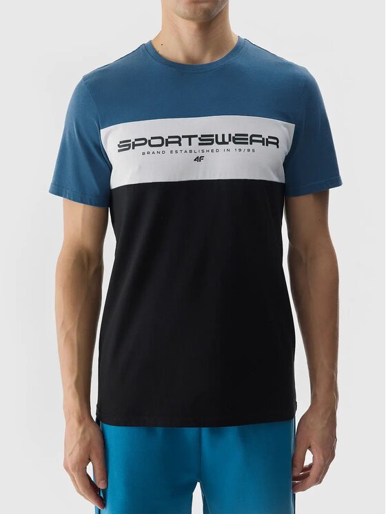 4F 4F T-shirt 4FWSS24TTSHM1326-33S Blu Regular Fit