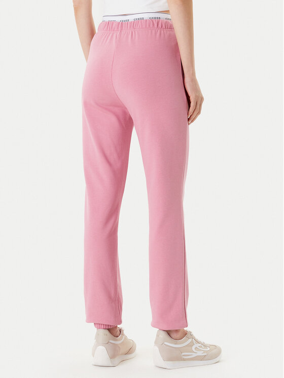 Guess Guess Spodnie dresowe O5RB01 KCO31 Różowy Regular Fit