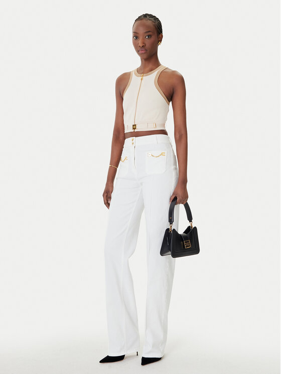Elisabetta Franchi Elisabetta Franchi Teksad PJ-25D-61E2 Valge Regular Fit