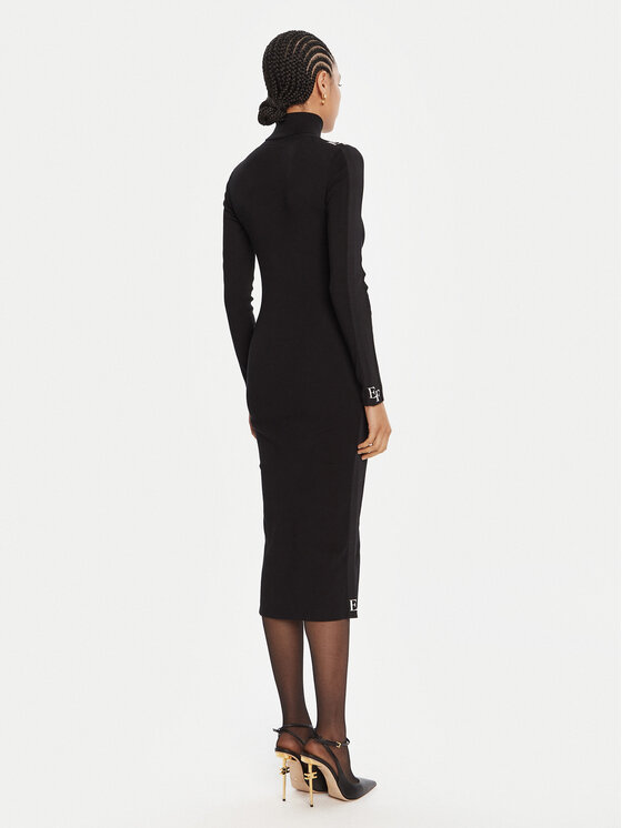 Elisabetta Franchi Elisabetta Franchi Φόρεμα υφασμάτινο AM-03S-56E2-V390 Μαύρο Slim Fit