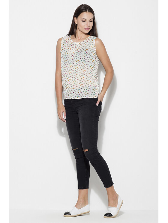 Lenitif Lenitif Blusa K139 Écru Regular Fit