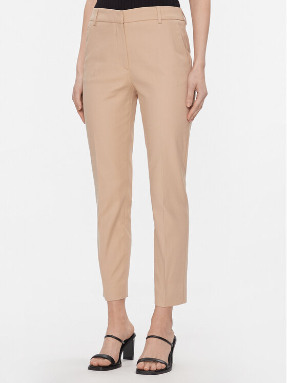 Weekend Max Mara Weekend Max Mara Kalhoty z materiálu Vite 2415131031 Béžová Regular Fit