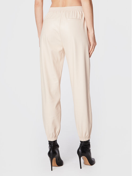 Liu Jo Liu Jo Pantaloni in similpelle WF2025 E0392 Beige Regular Fit