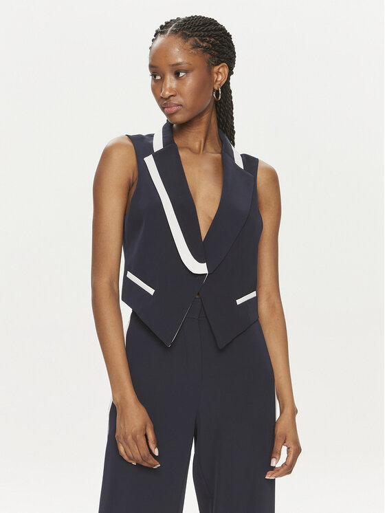 Maryley Maryley Weste 24EB214/04BL Dunkelblau Regular Fit