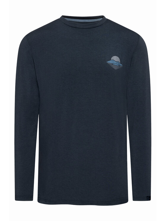 Viking Viking Longsleeve Escalante Granatowy Regular Fit