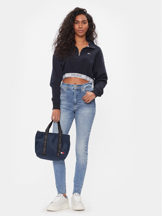 Tommy Jeans Tommy Jeans Pulóver DW0DW16129 Sötétkék Regular Fit
