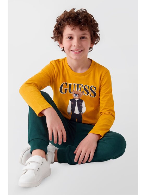 Guess Guess Särkpluus N6BI04 K5854 Kollane Regular Fit