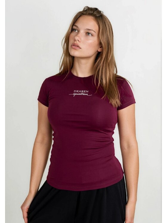 DKaren Sport DKaren Sport Bluzka EQ31 Bordowy Classic Fit