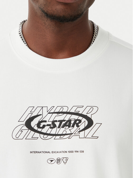 G-Star Raw G-Star Raw T-shirt Hyper D29377-E385 Bianco Relaxed Fit