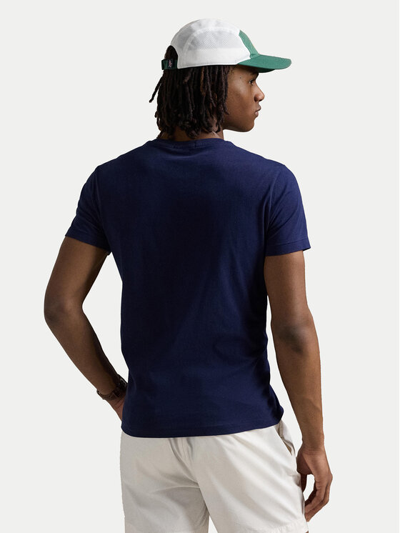 Polo Ralph Lauren Polo Ralph Lauren T-Shirt 710973137003 Granatowy Slim Fit
