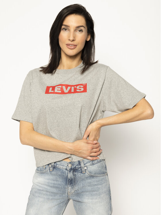 Levi's® T-Shirt Graphic Boxy Tee 85634-0007 Szary Regular Fit