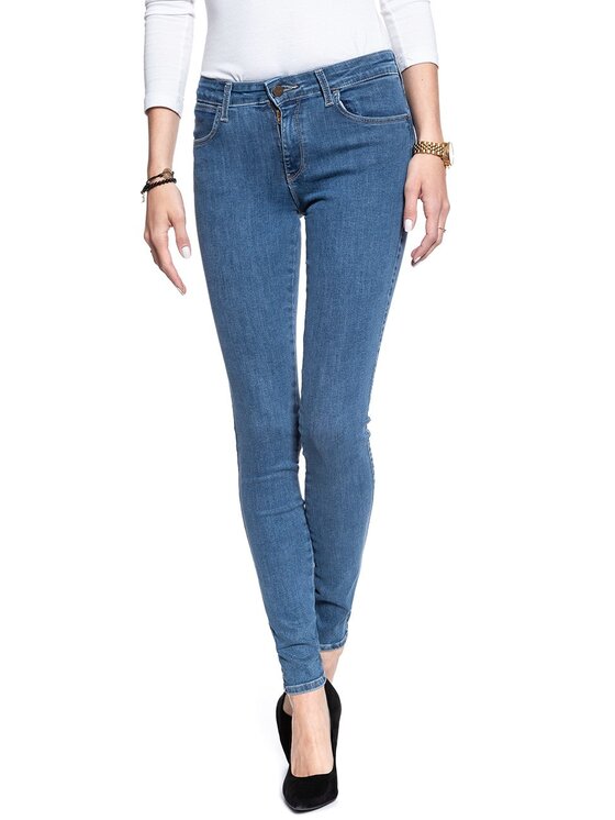 Wrangler Wrangler Jeansy SKINNY Niebieski Skinny Fit