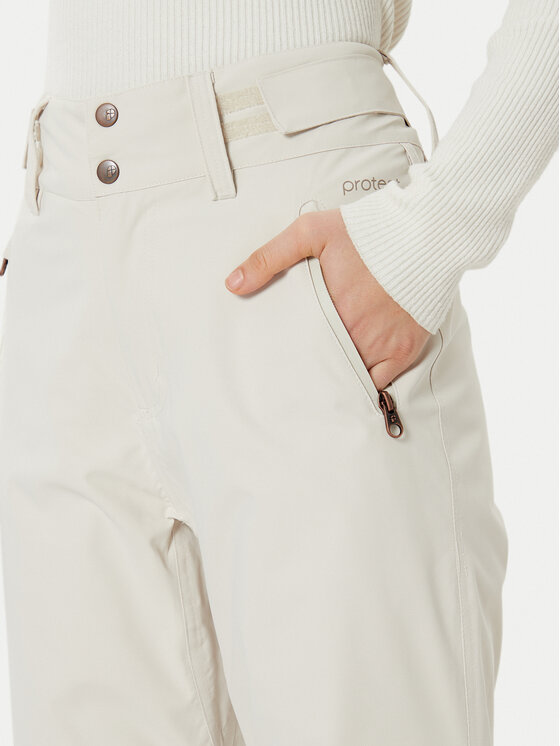 Protest Protest Pantaloni da sci Cinnamones 4612400 Écru Regular Fit