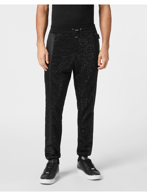 PHILIPP PLEIN PHILIPP PLEIN Spodnie dresowe 23125 Czarny Jogger Fit