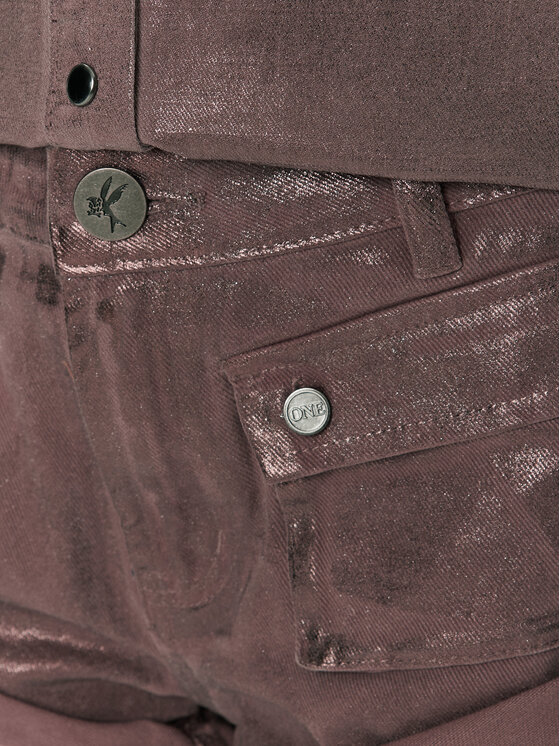 One Teaspoon One Teaspoon Szorty jeansowe 26553 Brązowy Regular Fit