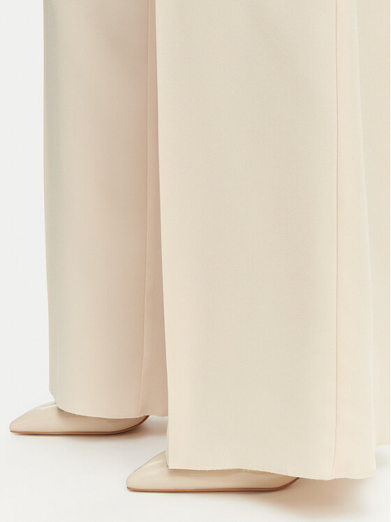 Marella Marella Medžiaginės kelnės Stampa 2613131032 Smėlio Straight Fit