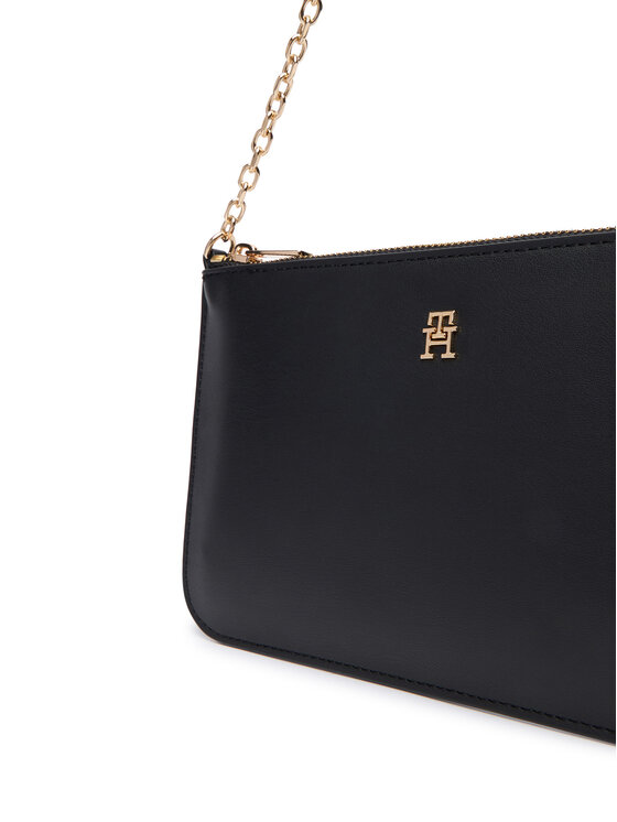 Tommy Hilfiger Tommy Hilfiger Ročna torba Th Icon Chain Shoulder Pouch AW0AW18298 Črna