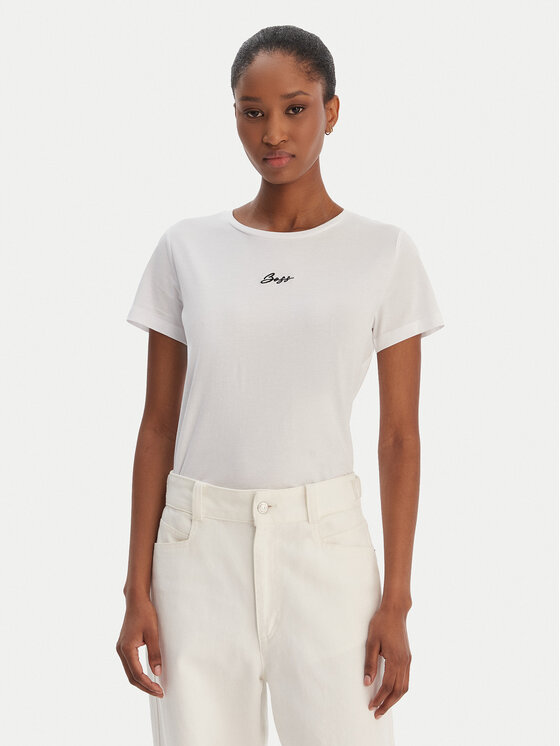 BOSS BOSS T-Shirt Elove 50554696 Bílá Slim Fit