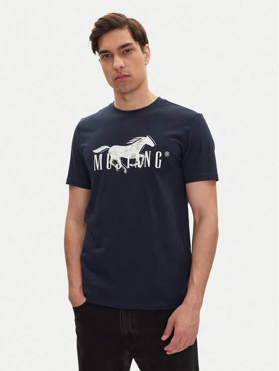 Mustang Mustang T-Shirt Austin 1016279 Σκούρο μπλε Regular Fit