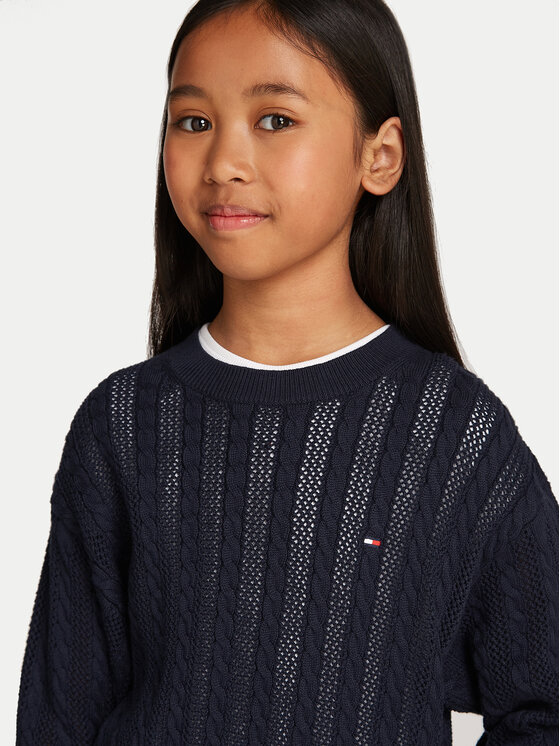 Tommy Hilfiger Tommy Hilfiger Džemper Essential KG0KG08075 Tamnoplava Regular Fit