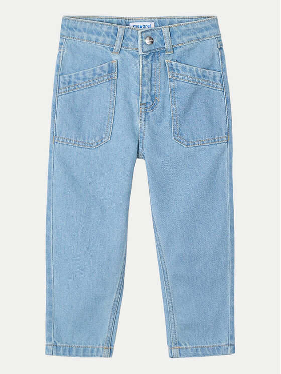 Mayoral Mayoral Jeans hlače 3554 Modra Mom Fit