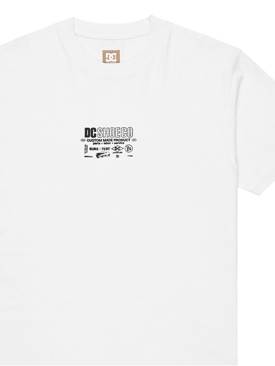 DC Shoes DC Shoes T-Shirt Made Custom EDYZT04368 Biały Regular Fit