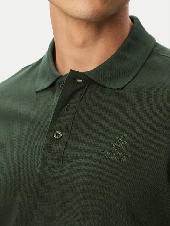 Beverly Hills Polo Club Beverly Hills Polo Club Pólóing P-SS26M-P42560 Sötétzöld Regular Fit