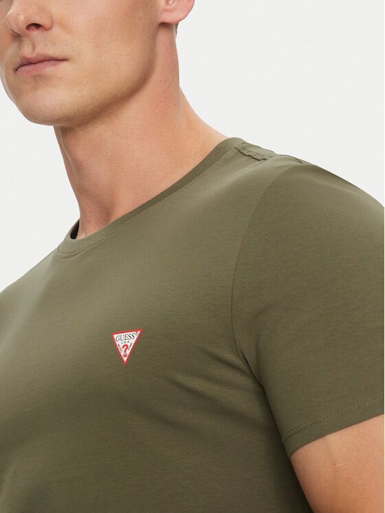Guess Guess Тишърт M2YI24 J1314 Каки Slim Fit
