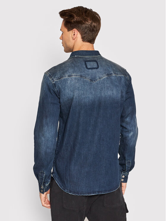 Young Poets Society Young Poets Society Jeanshemd Fred 106629 Dunkelblau Regular Fit