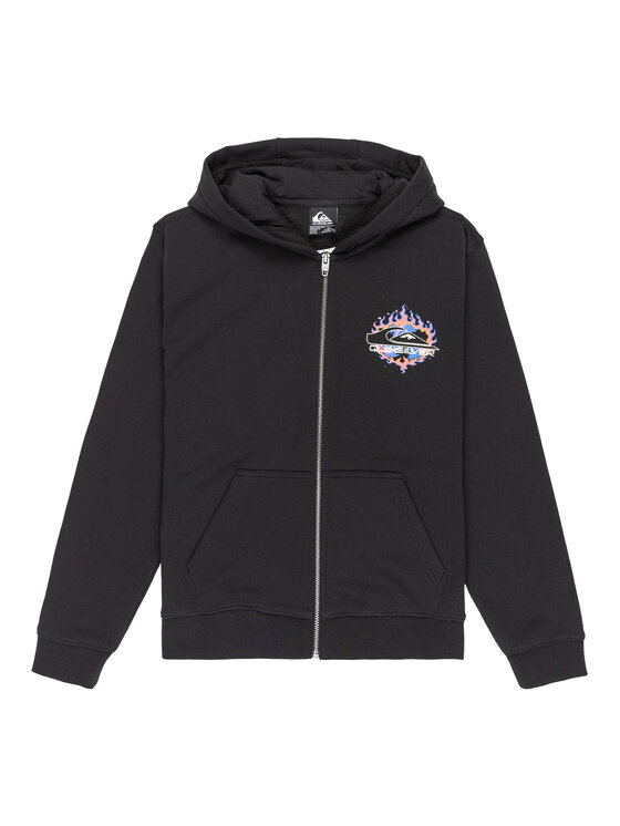 Quiksilver Quiksilver Μπλούζα Graphic Zip EQBFT03958 Μαύρο Regular Fit
