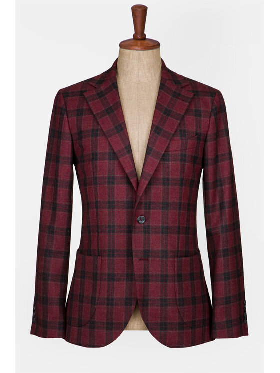 Lancerto Lancerto Marynarka Hammerfest Bordowy Slim Fit