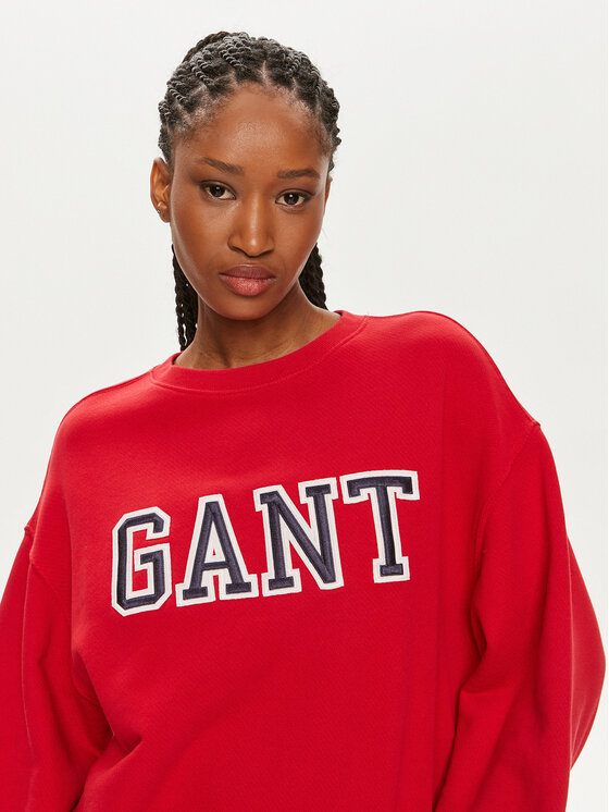Gant Gant Džemperis Logo 4200840 Raudona Relaxed Fit