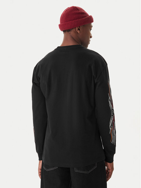 DC Shoes DC Shoes Pikkade varrukatega T-särk Burn Out HLS EDYZT04355 Must Regular Fit