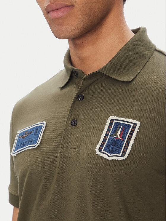 Aeronautica Militare Aeronautica Militare Polo majica 251PO1851P344 Khaki Regular Fit