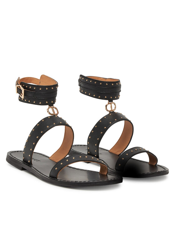 TWINSET TWINSET Sandały 251GCJ04C Czarny