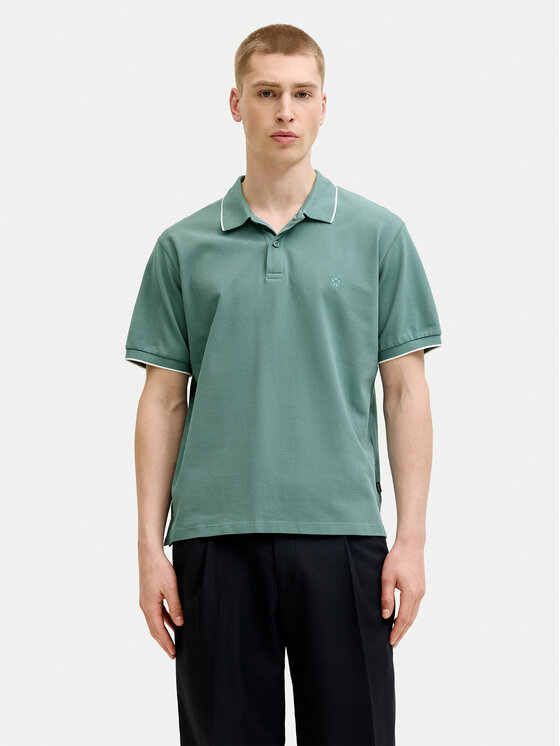 Jack & Jones Tricou polo Weston 12297755 Verde Regular Fit