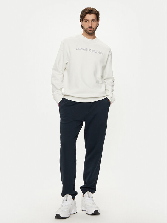Armani Exchange Armani Exchange Pulóver 6DZMBA ZJADZ 1116 Fehér Regular Fit