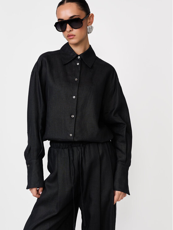 La Mania La Mania Koszula NAMI Czarny Basic Fit