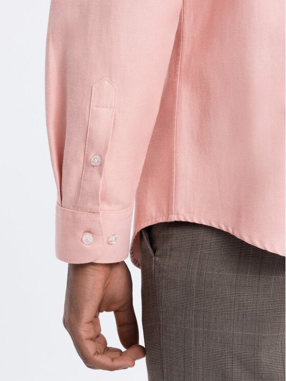Ombre Ombre Koszula OM-SHCS-0148 Różowy Regular Fit