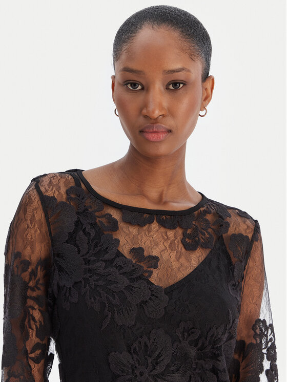 Rinascimento Rinascimento Μπλουζάκι CFC0126427003 Μαύρο Slim Fit